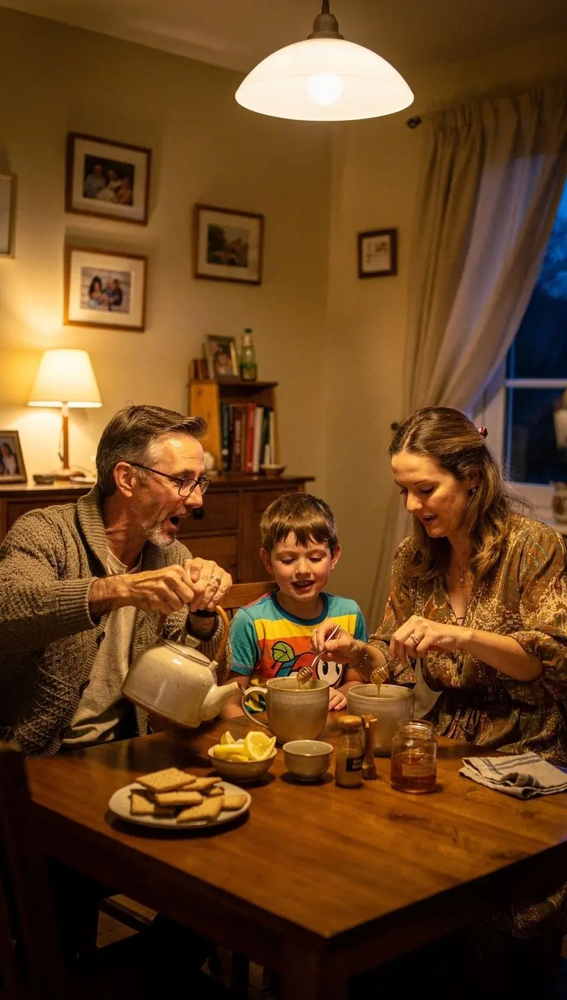 Esti tea, amely nyugtató hatású, gyertya fénye mellett.