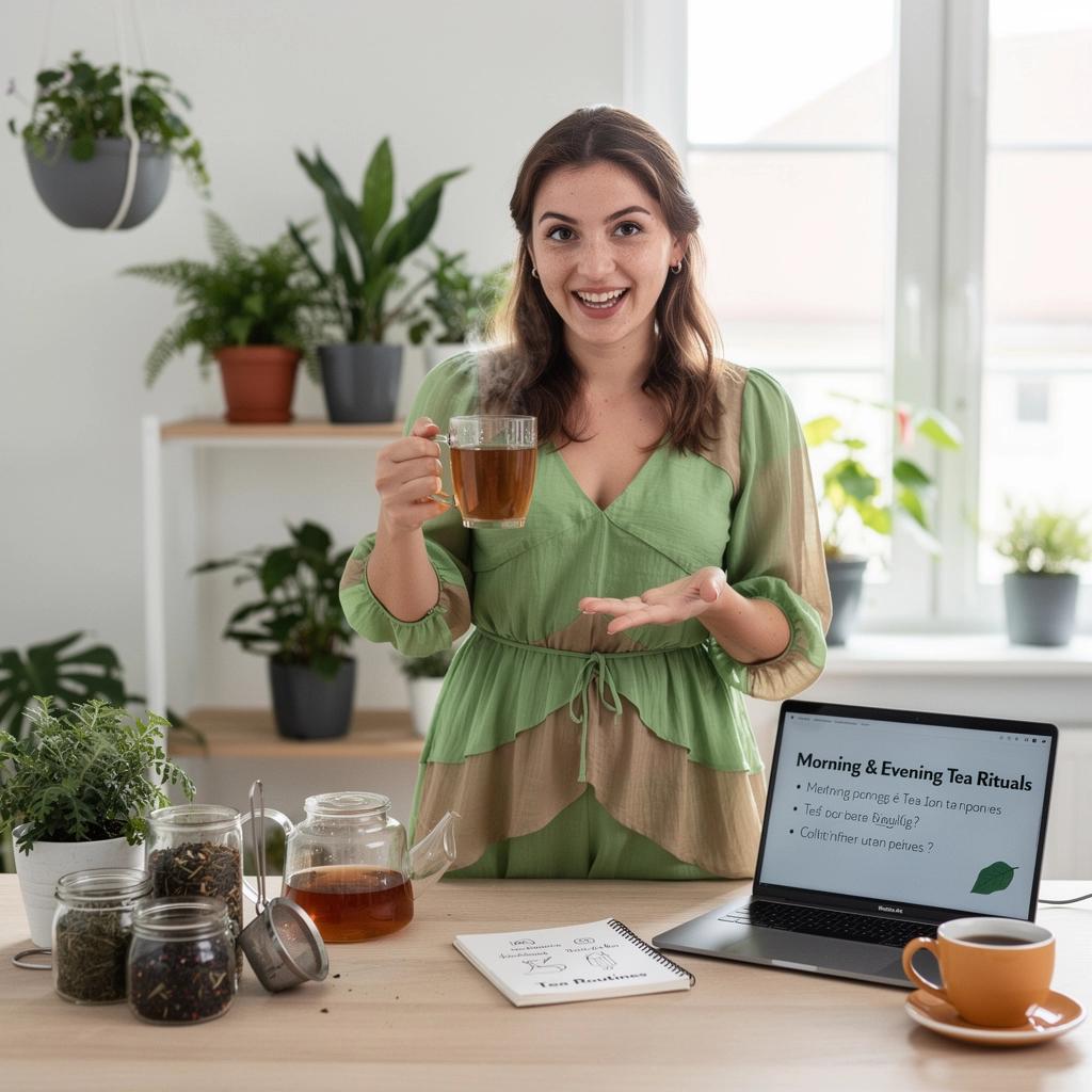Színes gyümölcsökből készült tea, egészséges választás a napi rutinhoz.